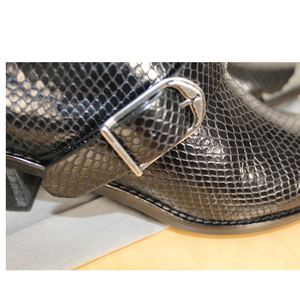 Zadig & Voltaire Women's Black Tylow Ankle Mirror Leather Boots Size 41 NIB - Picture 4 of 12